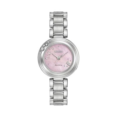 Ladies silver bracelet watch em0460-50n